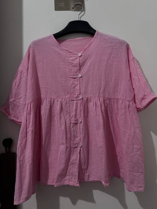 Tops - Pink Button Front Top